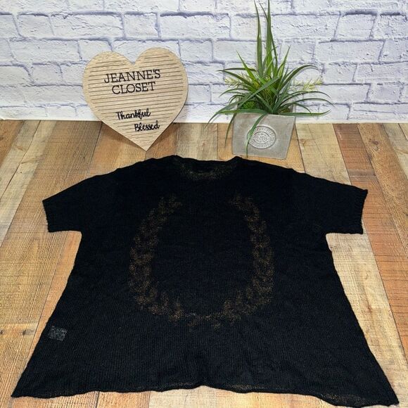 Rare wild fox white label laurel leaf sheer sweater with flaws - Picture 7 of 10